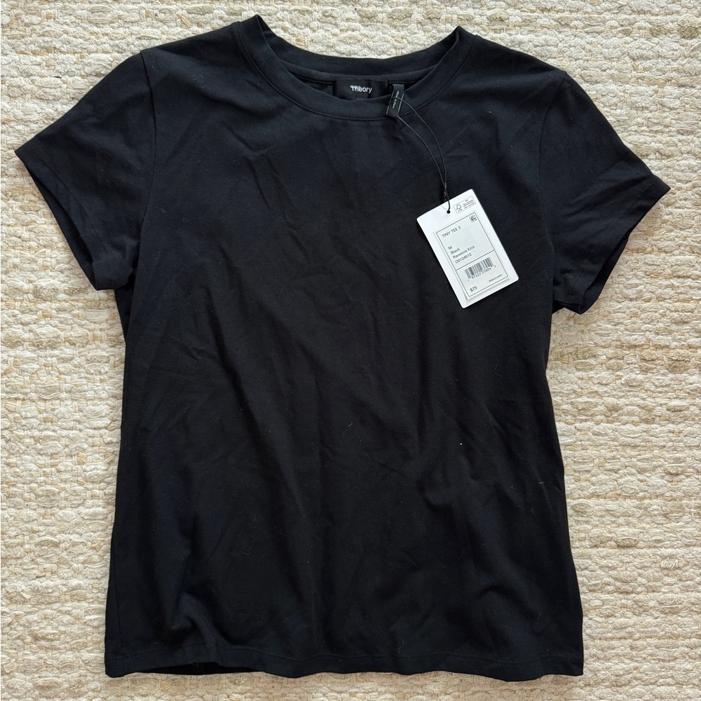 Theory Women's Classic Black Short Sleeve Tee